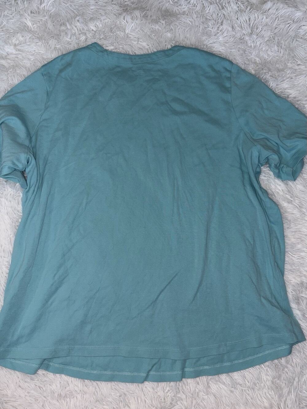 Appleseed’s Women’s 2X Turquoise Blue V Neck Tee. Exc. Quality